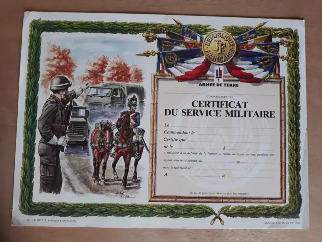 Train: historique du  1er RT,  Certificat de Service, l’étendard avant 1914 3