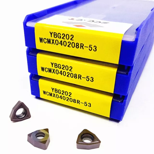 10pcs WCMX040208R-53 YBG202 WCMX040208 ZCC.CT CNC carbide inserts Original