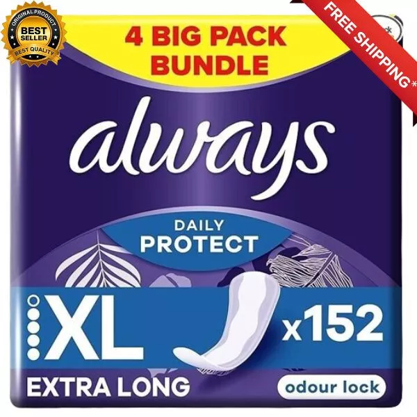 Always Dailies Panty Liners Long Plus Fresh Protect Odour Neutralise 38 Pack x 4