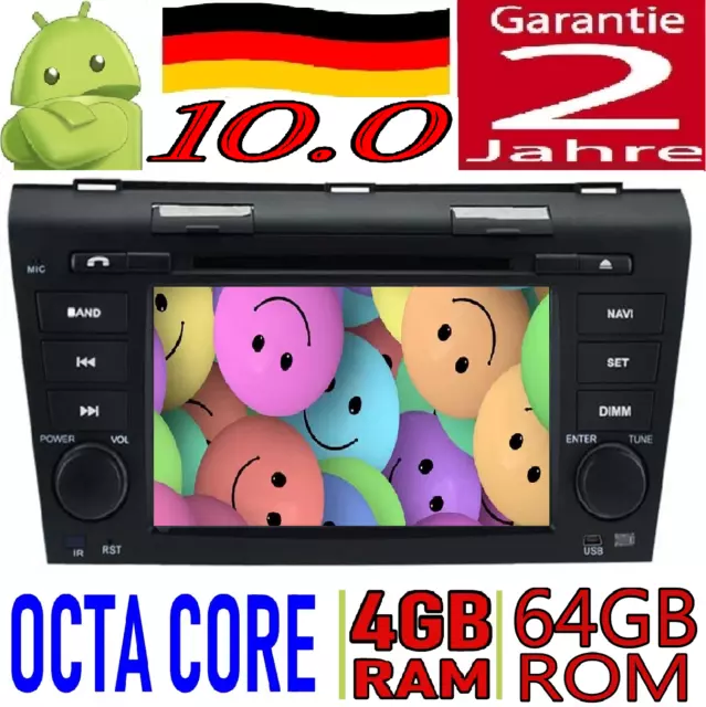 7" Hd 4Gb Ram Android 10.0 Mazda 3 Radio Auto Dvd Gps Usb Car Wifi Cd Movil Sd