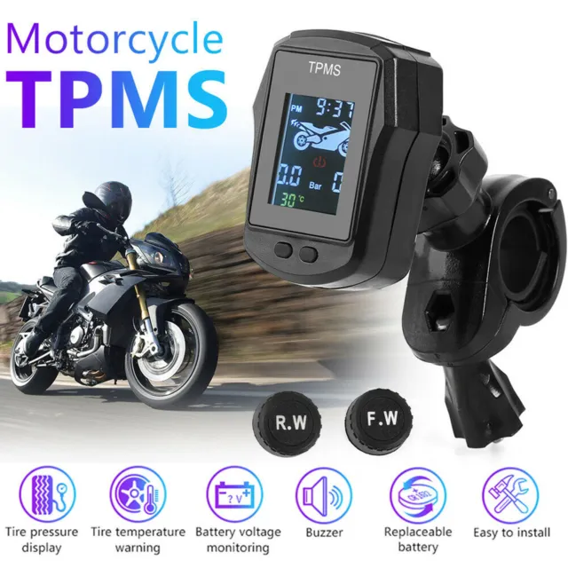 Waterproof Motorcycle TPMS External Sensor Tire Tyre Pressure Monitoring System