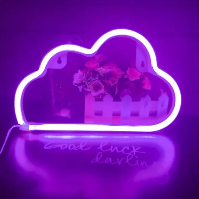 LED Cloud Neon Light Sign Night Lamp Wall Art Decorative Room Party Decor