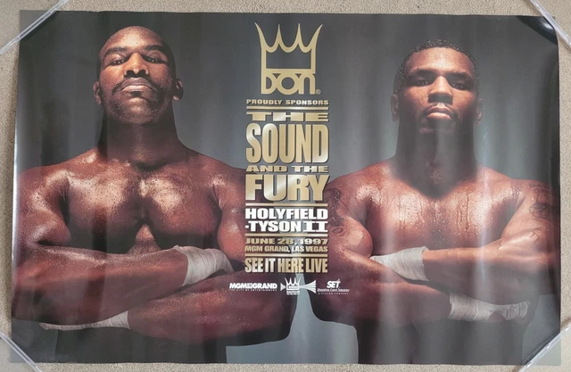 MIKE TYSON VS. EVANDER HOLYFIELD ORIGINAL FIGHT POSTER 1996 VINTAGE