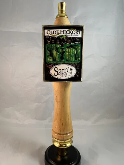 Olde Hickory Brewery SAM'S COFFEE IPA Craft Draft Beer 11.5" Tap Handle