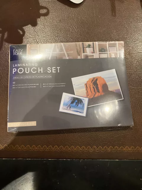 Easy Home Laminating Pouch Sets 120 Total - NEW SEALED 2 SIZES ! 4x6 And 5x7