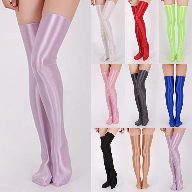 Abito scarpe calza elastica bagnata ️ elasticità donna lucido olio cesoia sexy