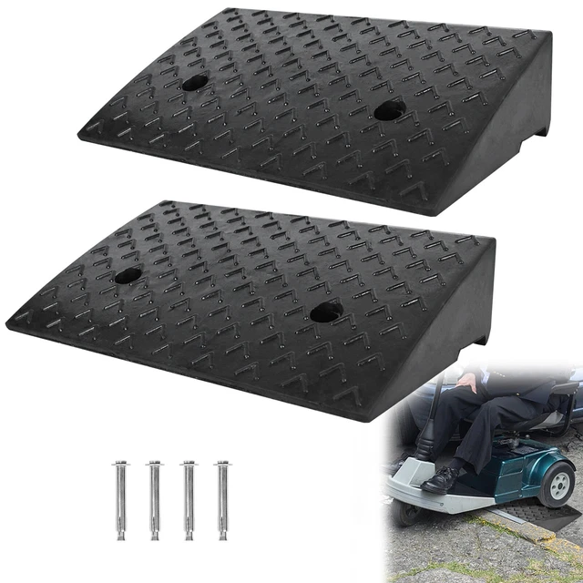 5-7cm Bordsteinrampe - Leichte Auffahrhilfe Für Rollstuhl, Fahrrad & Rollator (50x25cm)