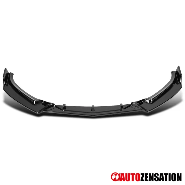 3PC Fit 2014-2018 Mazda 3 Glossy Black Front Bumper Lip Spoiler Splitter Kit