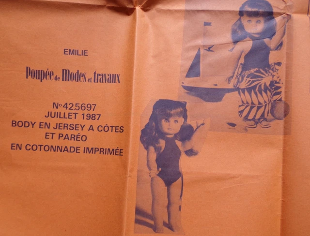 Patron De Couture Modes Et Travaux Pour Poupée Emilie - Numéro 06, Datant De 1989, Occasion