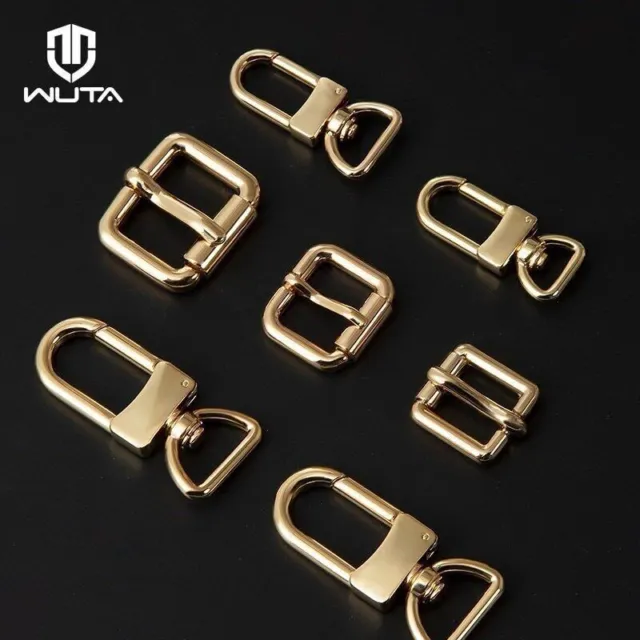 WUTA D Tail Hook Buckle D Ring Clasp Metal Roller Pin Buckle for Bag Strap Belt