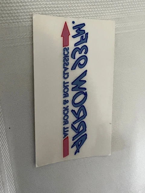 Vintage Arrow All Rock-Roll Classics Radio 93 FM window Sticker