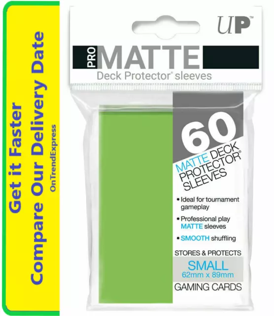 Ultra Pro Deck Protector Small Matte 60 Card Sleeves LIME GREEN YuGiOh Vanguard