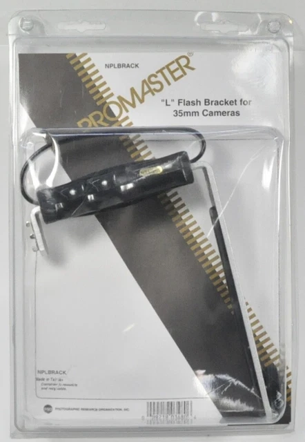 SOPORTE DE FLASH PROMASTER ""L"" PARA CÁMARAS DE 35 mm NPLBRACK MANGO DE MONTAJE DE CÁMARA