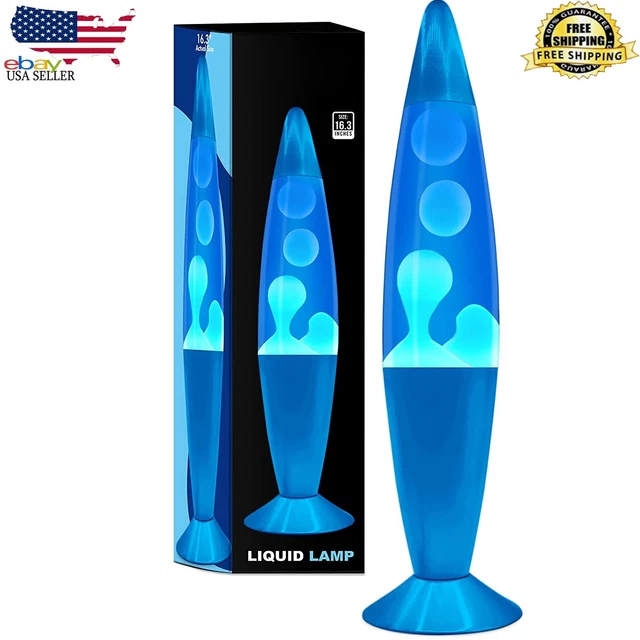 BEAUTIFUL LIQUID MOTION Lamp with 16" Inch LavaFlowing Wax (Blue Base
