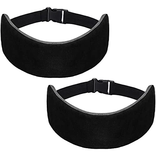 2 Sets Headrest for Airplane Airplane Head Straps Black Functional Travel