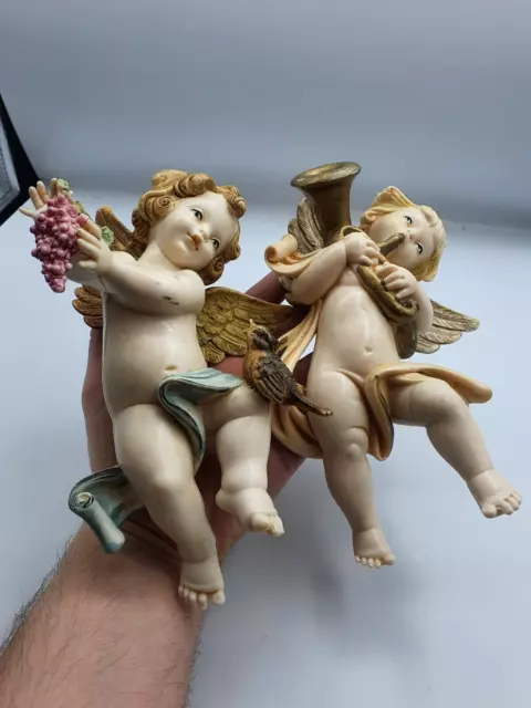 Pair Of Vintage Italian Cherubs Figurines