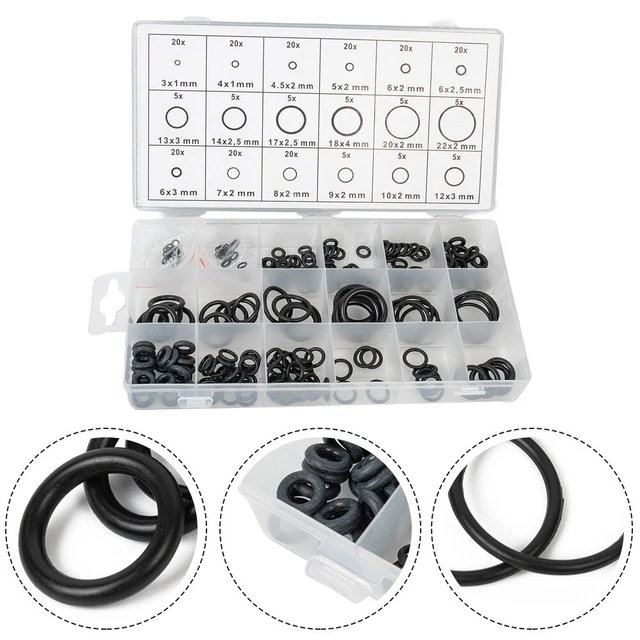 270 Joints Toriques Verts – Kit Assortiment Tailles, Caoutchouc Haute élasticité