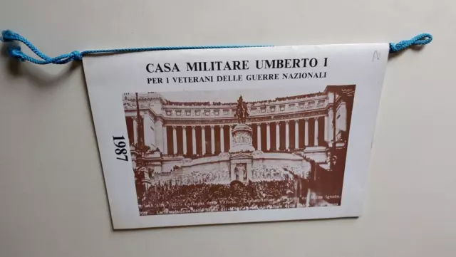 B392 Calendario Casa Militare Umberto I 1987 Con Cordoncino