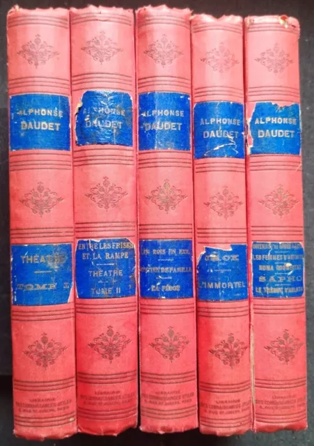 Alphonse Daudet Œuvres complètes 5 volumes éditions Fayard Frères