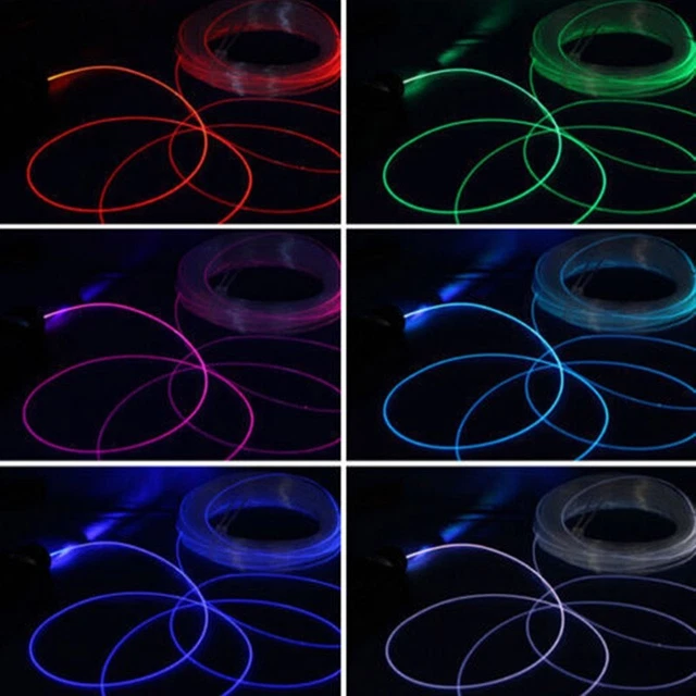 Câble Fibre Optique Lumineux Latéral - Diamètre 2mm, Longueur 2m - Pour DIY, Décoration Lumineuse, Effets Spéciaux