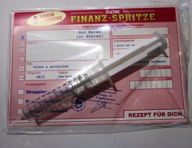 FINANZSPRITZE LUSTIGES GELDGESCHENK Geburtstag Hochzeit Einzug