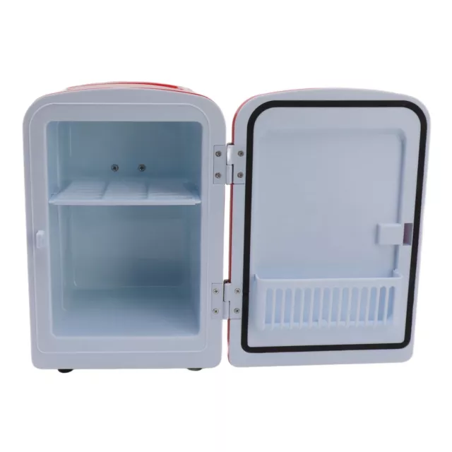 (Red UK Plug)Mini Kühlschrank 4L Tragbarer Kühler Wärmer Personal Refrigerato FR