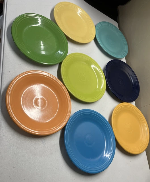 LOT OF Fiestaware Dinner Plates Mixed Colors Homer