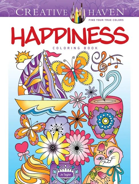 Paquete de 2 publicaciones de Dover - Creative Haven: Happiness -DOV-48973