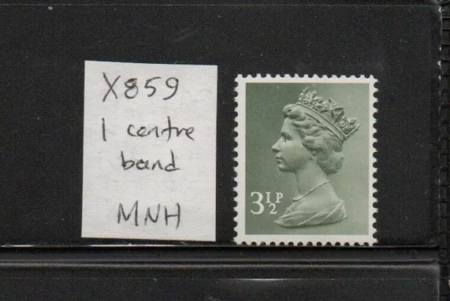 Machin - MNH/UM - 3 1/2p olive-grey - SG X859 (one centre phosphor band)