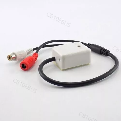 Mic Microphone Audio Pickup Sound Monitoring Device For Security CCTV Camera B10