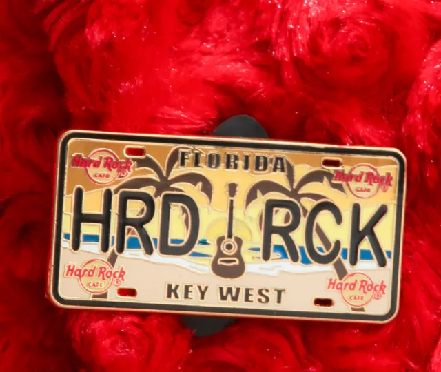 Hard Rock Cafe Pin  KEY WEST Florida Car LICENSE PLATE hoterl hat lapel logo