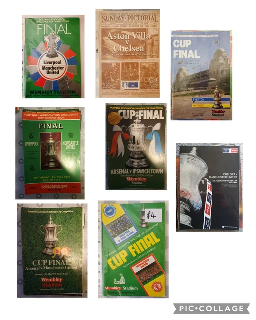 FA CUP FINAL programmes job lot x 8 £15.00 PicClick UK