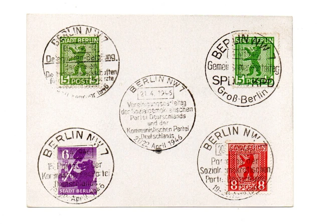 Zone SBZ ( Stadt Berlin ) Lot gestempelt mit Sonderstempel