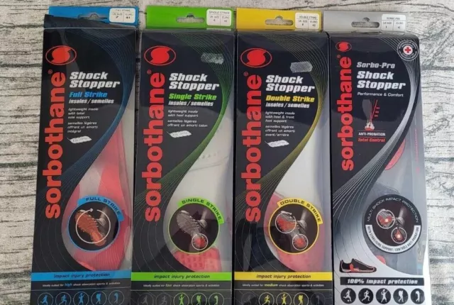 Sorbothane Insoles Single Double Full Strike Sobro-Pro Foot Care