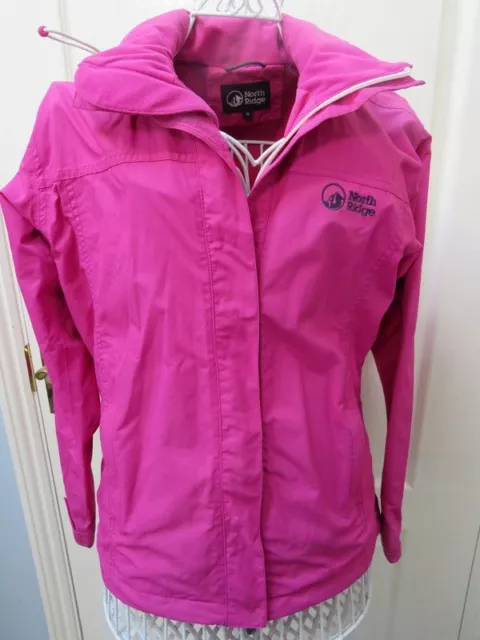 North Ridge Ladies Raincoat Jacket Size 10 Pink Hiking Outdoors Travel Walking