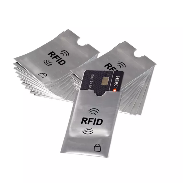 20X RFID Blocking Sleeve Secure Credit Debit Card ID Protector Anti Scan Safety