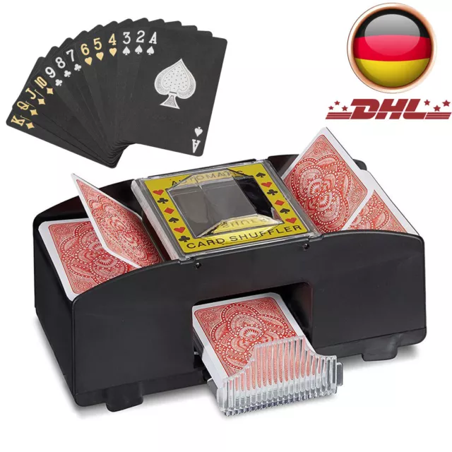 Profi Elektrischer Kartenmischer Automatische Poker Kartenmischmaschine 4 Decks