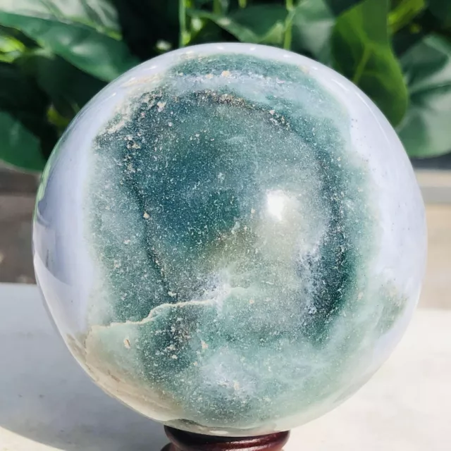 721g Natural Ocean Jasper Ball Quartz Crystal Geode Mineral Specimen Healing