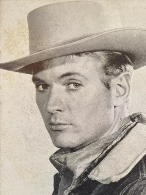 Vintage Promotional Photo Card BW Will Hutchins As Tom Brewster From Sugarfoot