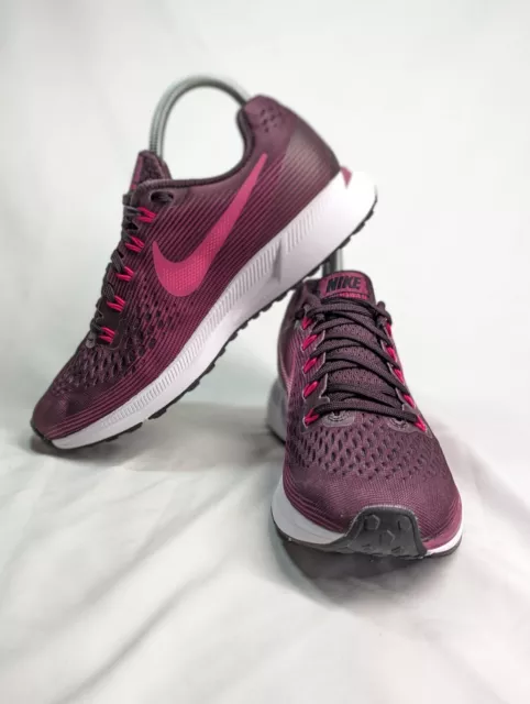 Nike Womens Air Zoom Pegasus 34 880560-603 Purple Running Shoes Sneakers UK5