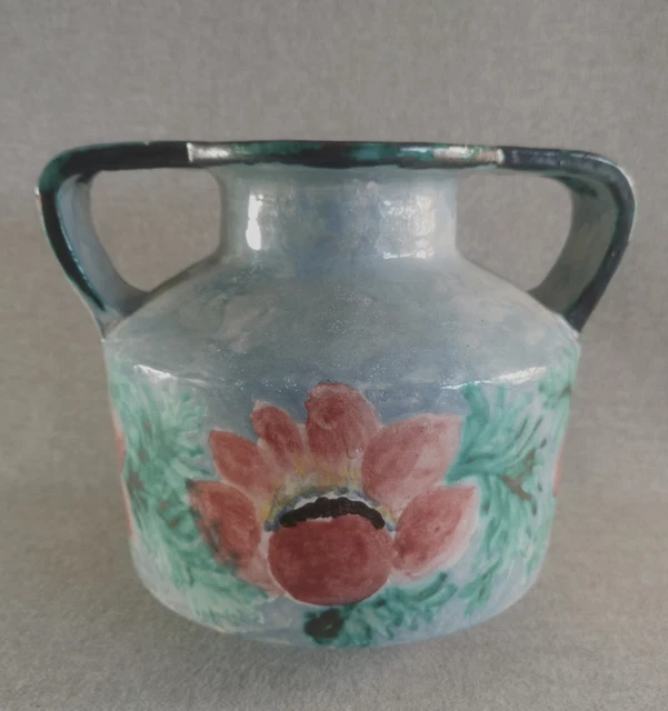 Louis Baude Montigny sur Loing vase boule décor de deux paysages