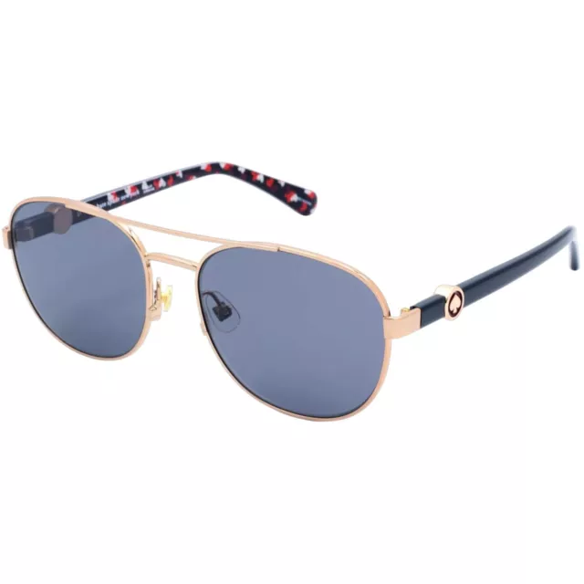 Kate Spade Women's Sunglasses Rose Gold/Blue Pilot Shaped Frame RAGLAN G/S 0AU2