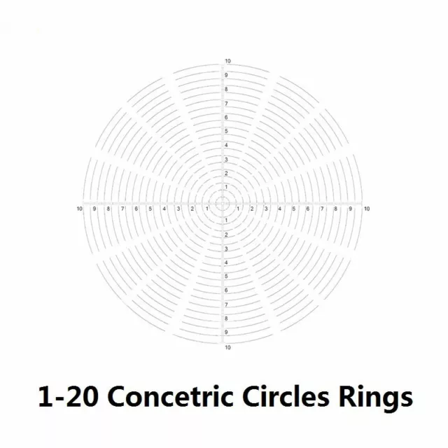 Microscope Eyepiece Ocular Micrometer Cross Ruler Scale Concentric Circle 0.1mm