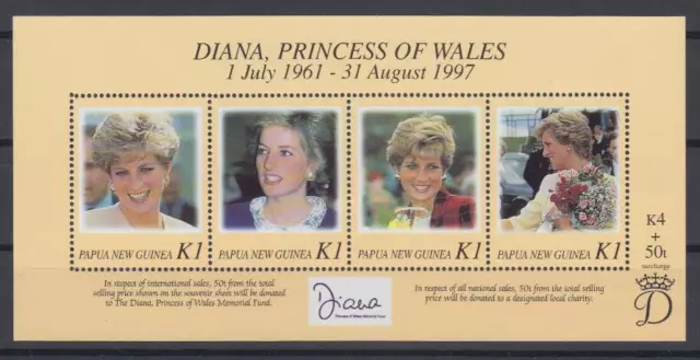 Papua Neuguinea Block 14 postfrisch/** Tod von Prinzessin Diana 1997 (1961-1997)