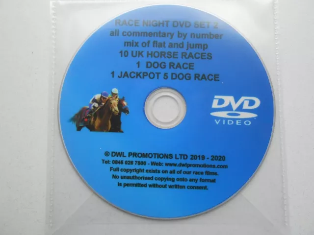 Race Night Dvd - Disc Two- 10 Races- Mix Of Flat And Jump -Uk  + 1 Dog Race