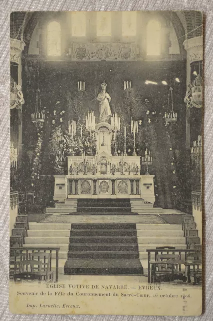 CPA " Eglise Votive de Navarre - EVREUX - Souvenir du 16 octobre 1906
