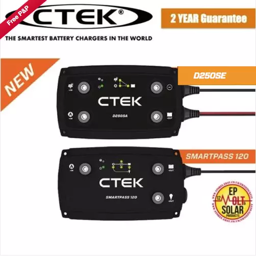 NEUF CTEK D250SE Double Charger & SmartPass 120s ensemble combiné