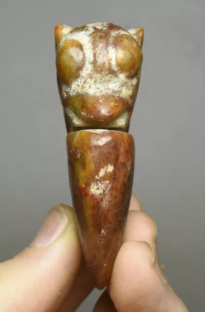 6.5CM China Hongshan Culture Old Jade Fengshui Pig Dragon Hook Amulet Pendant