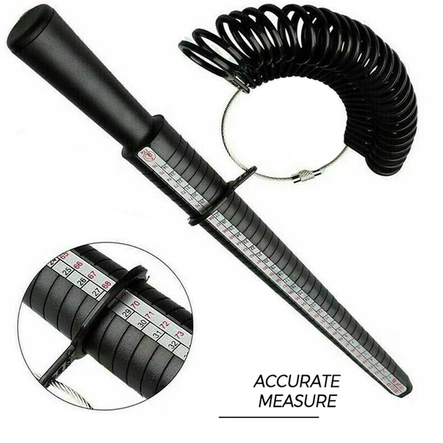 RING SIZE STICK Mandrel Finger Gauge Ring Sizer Set Jewelry Sizes