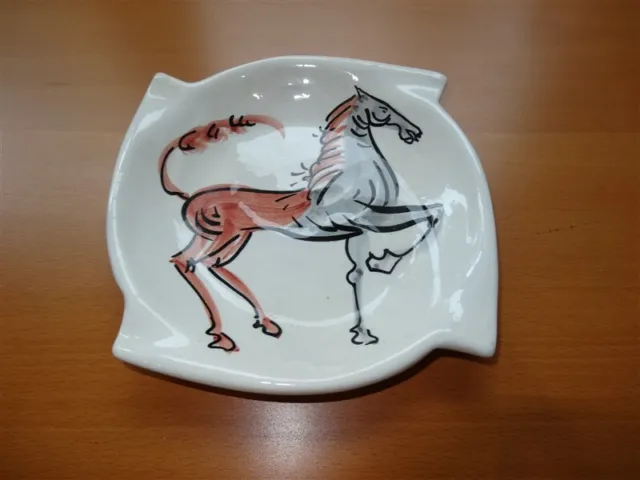 Vintage Hand Painted Italy Horse Pony Ceramic Ash Tray ASHTRAY